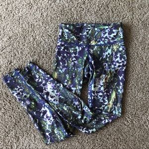 Purple green yellow Wunder-under Low Rise Leggings